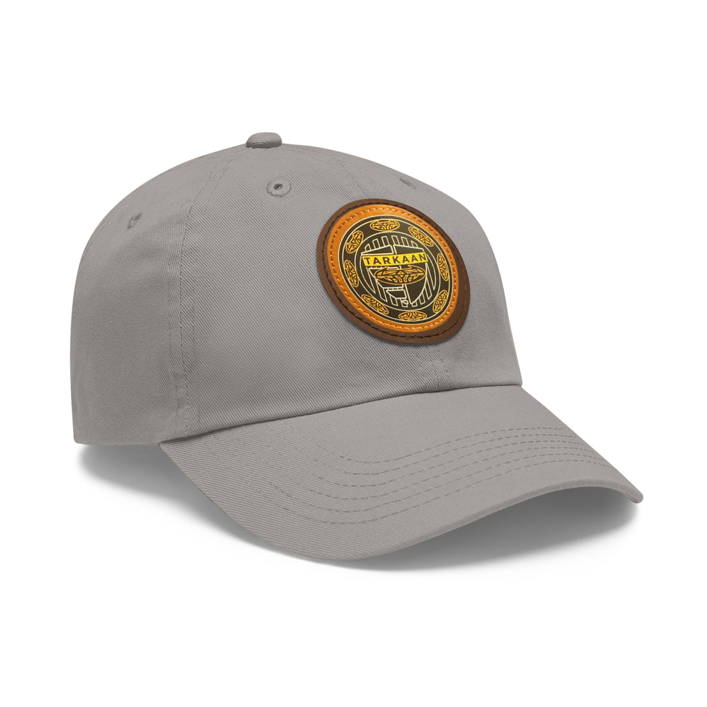 Vintage Leather Patch Dad Hat — Rustic 'Karka'an' Emblem Cap