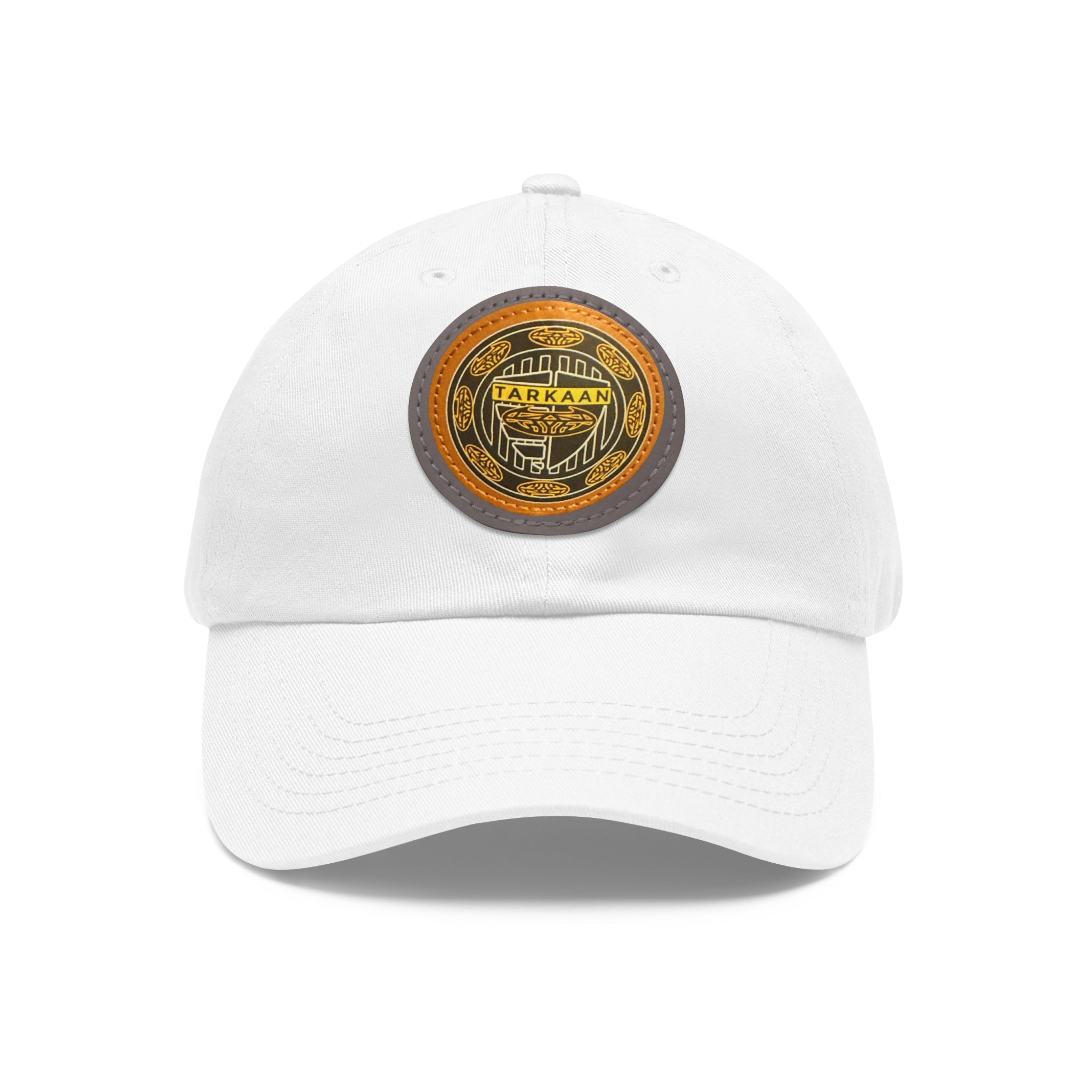 Vintage Leather Patch Dad Hat — Rustic 'Karka'an' Emblem Cap