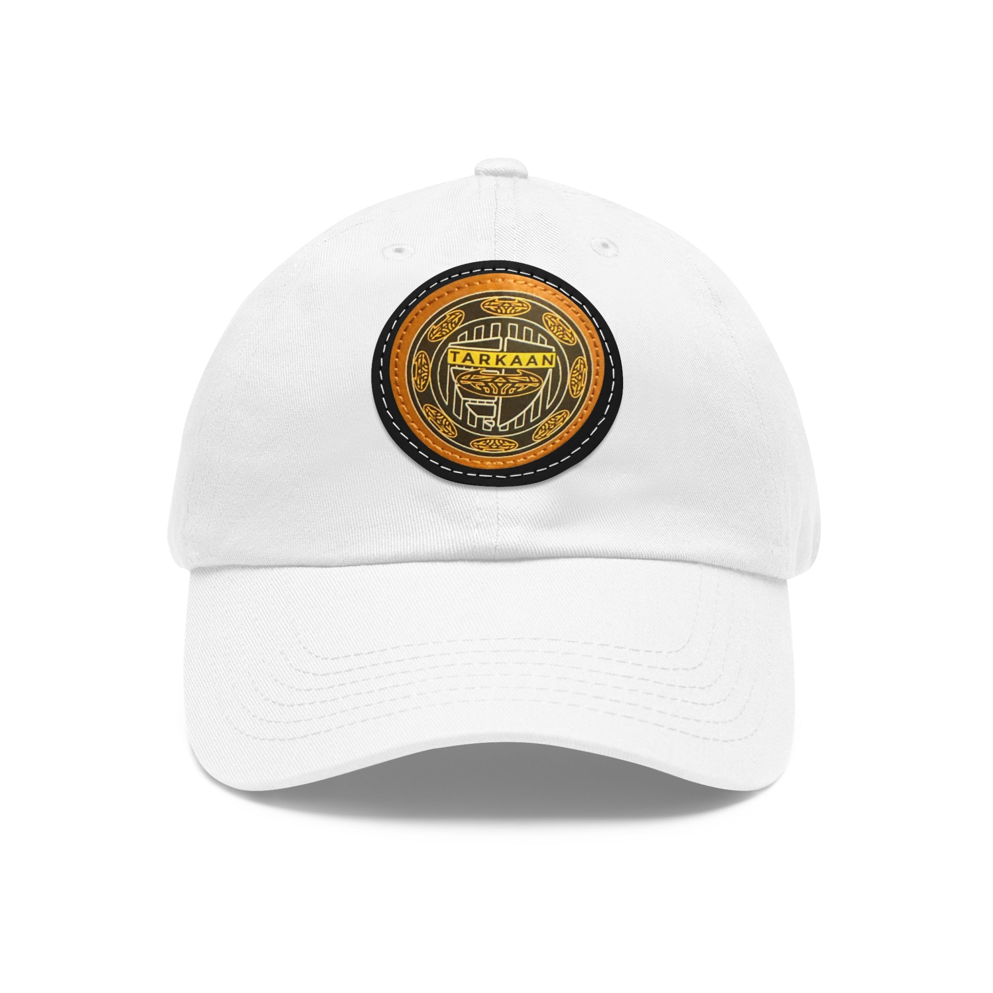 Vintage Leather Patch Dad Hat — Rustic 'Karka'an' Emblem Cap