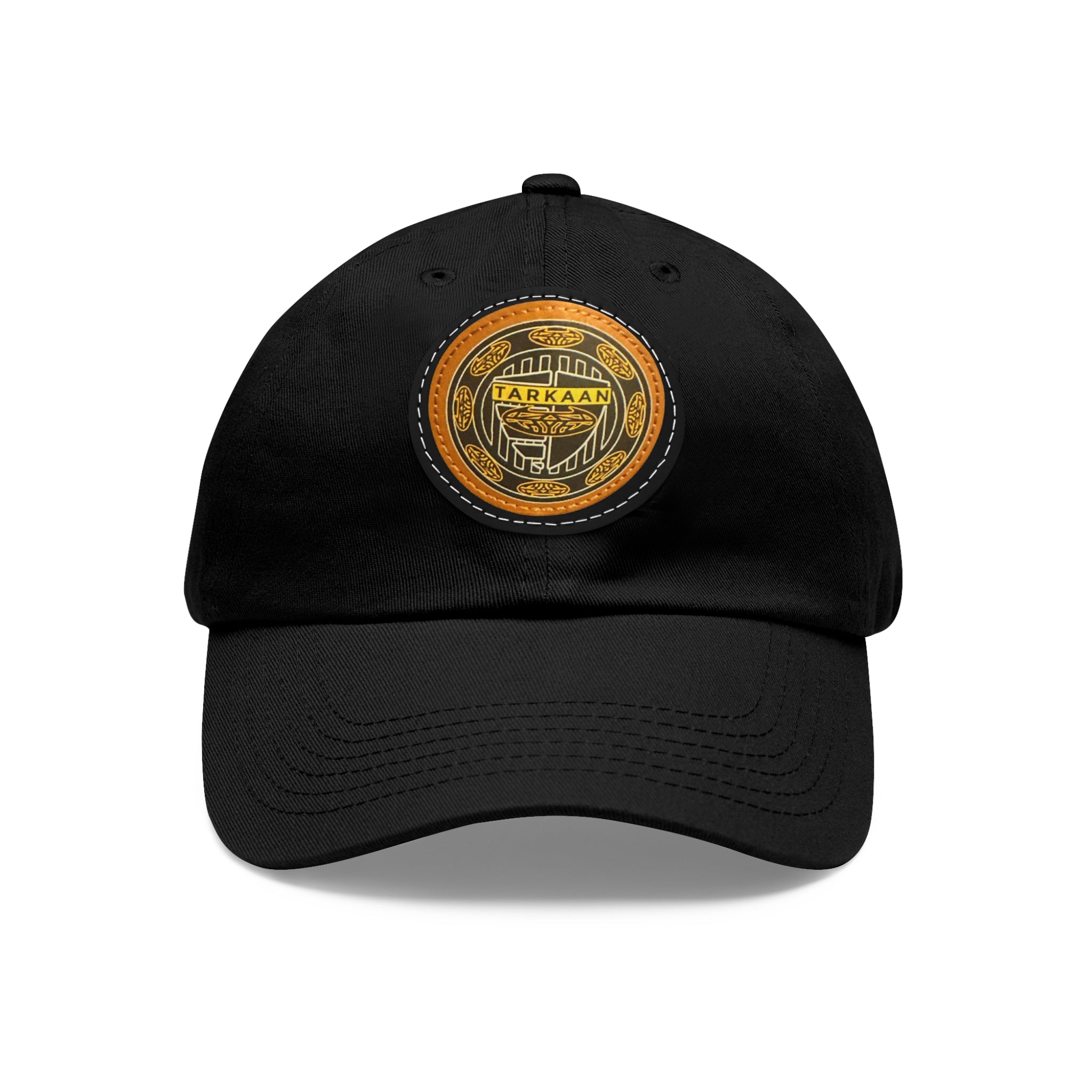 Vintage Leather Patch Dad Hat — Rustic 'Karka'an' Emblem Cap