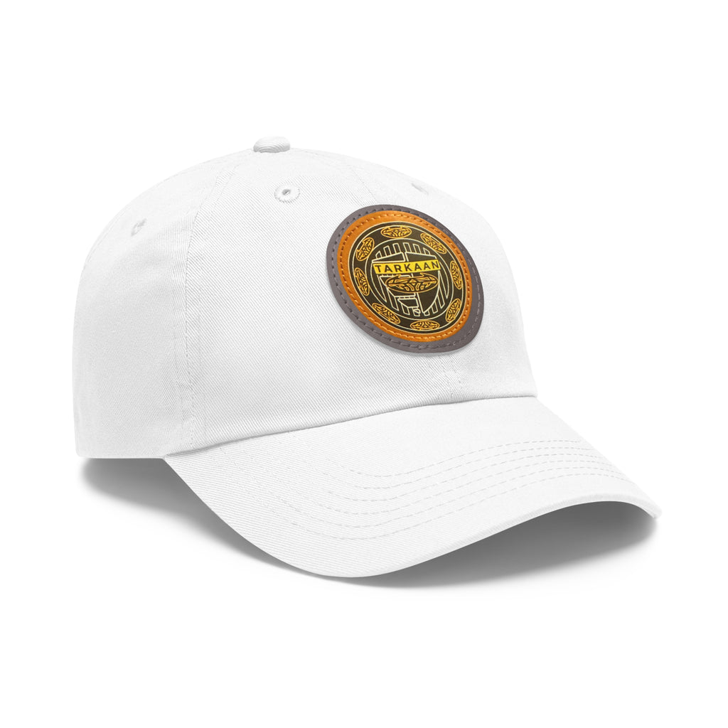 Vintage Leather Patch Dad Hat — Rustic 'Karka'an' Emblem Cap