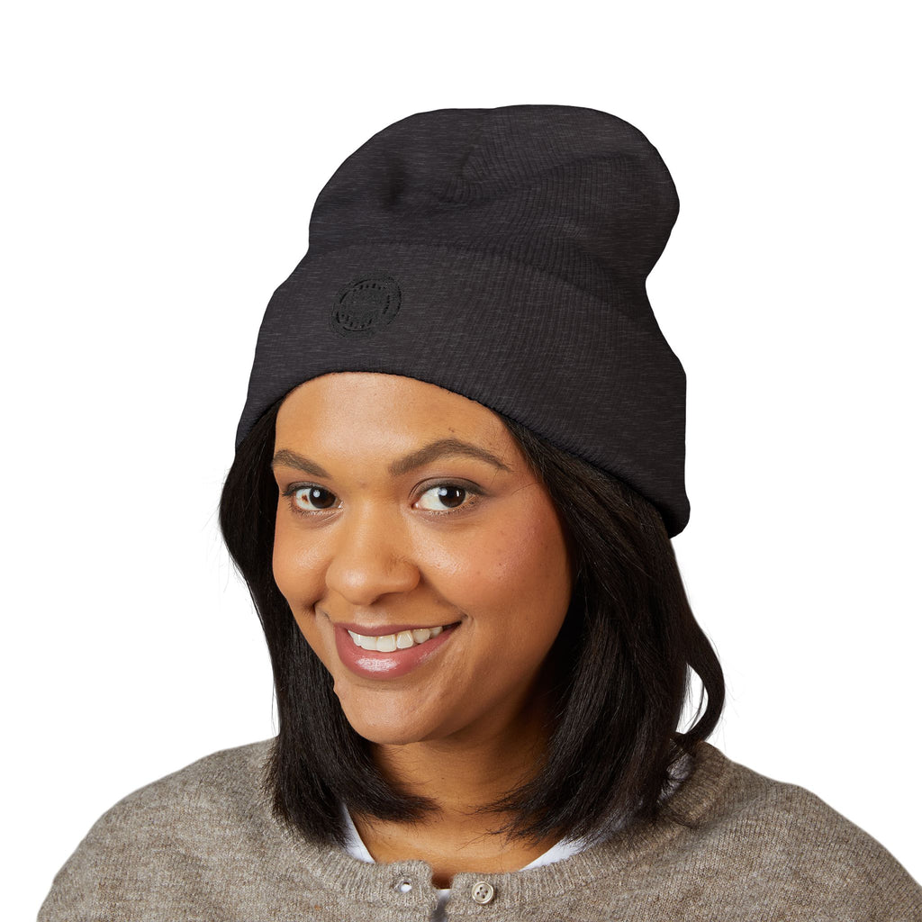 Tarkaan Embroidered Classic Cuffed Beanie — Minimal Crest Logo Winter Hat