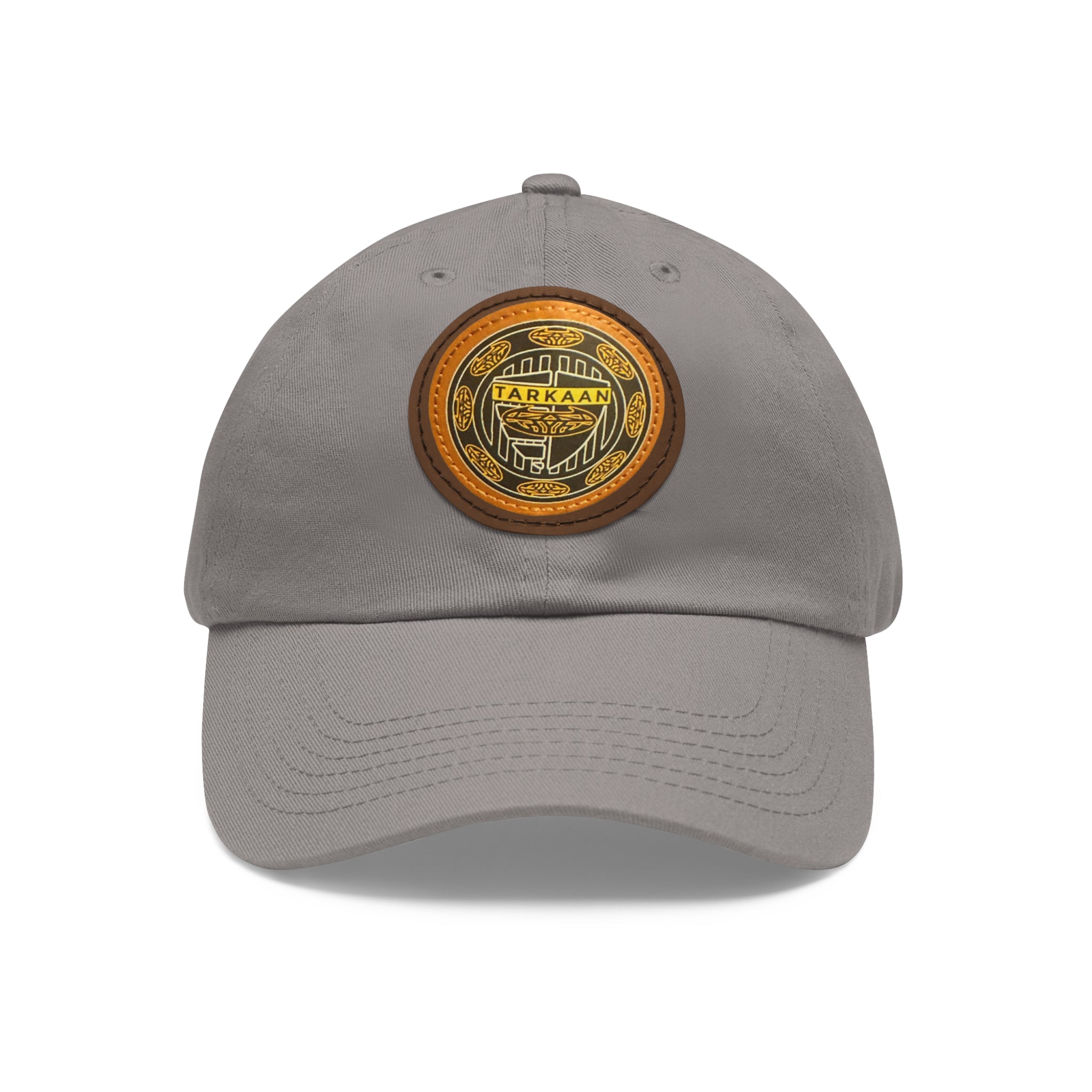 Vintage Leather Patch Dad Hat — Rustic 'Karka'an' Emblem Cap
