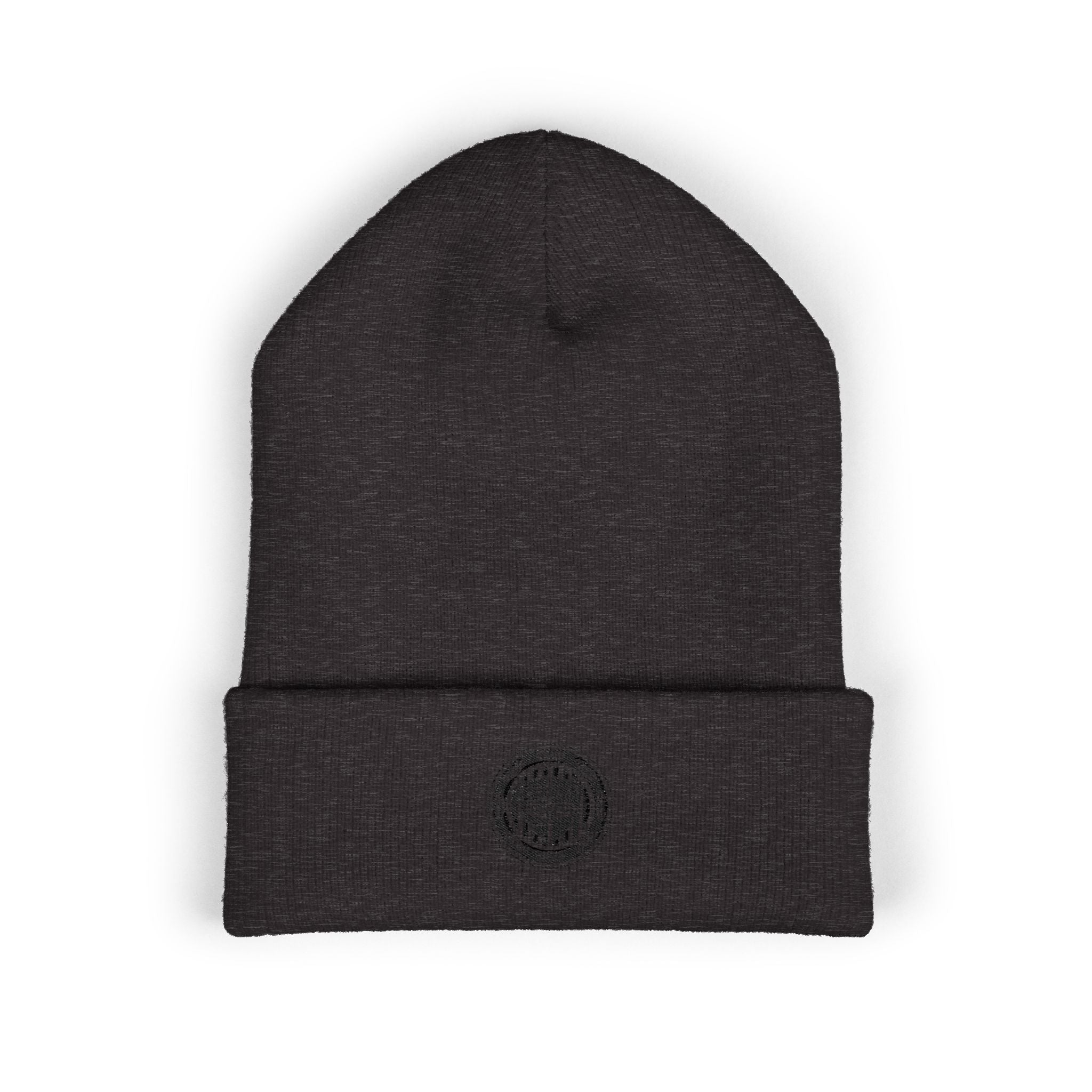 Tarkaan Embroidered Classic Cuffed Beanie — Minimal Crest Logo Winter Hat