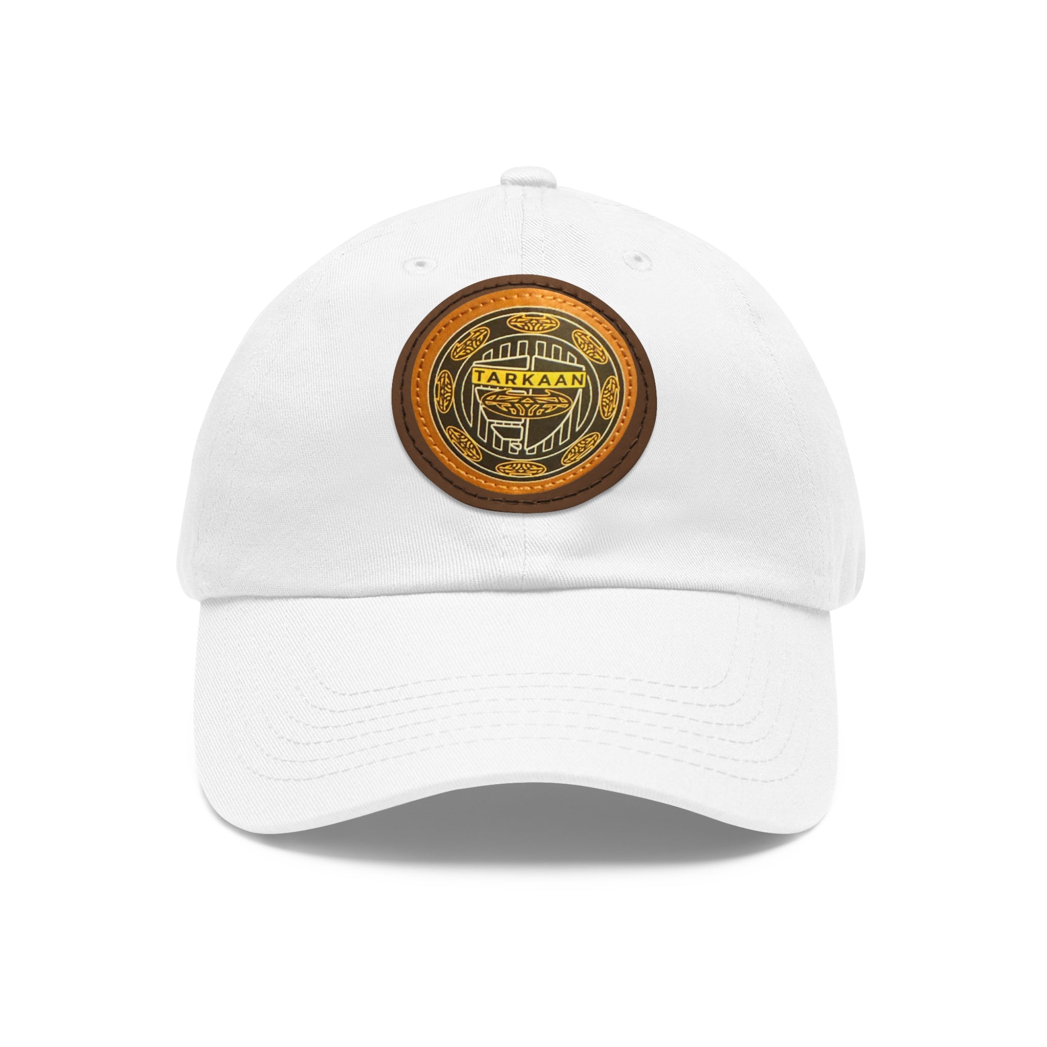 Vintage Leather Patch Dad Hat — Rustic 'Karka'an' Emblem Cap