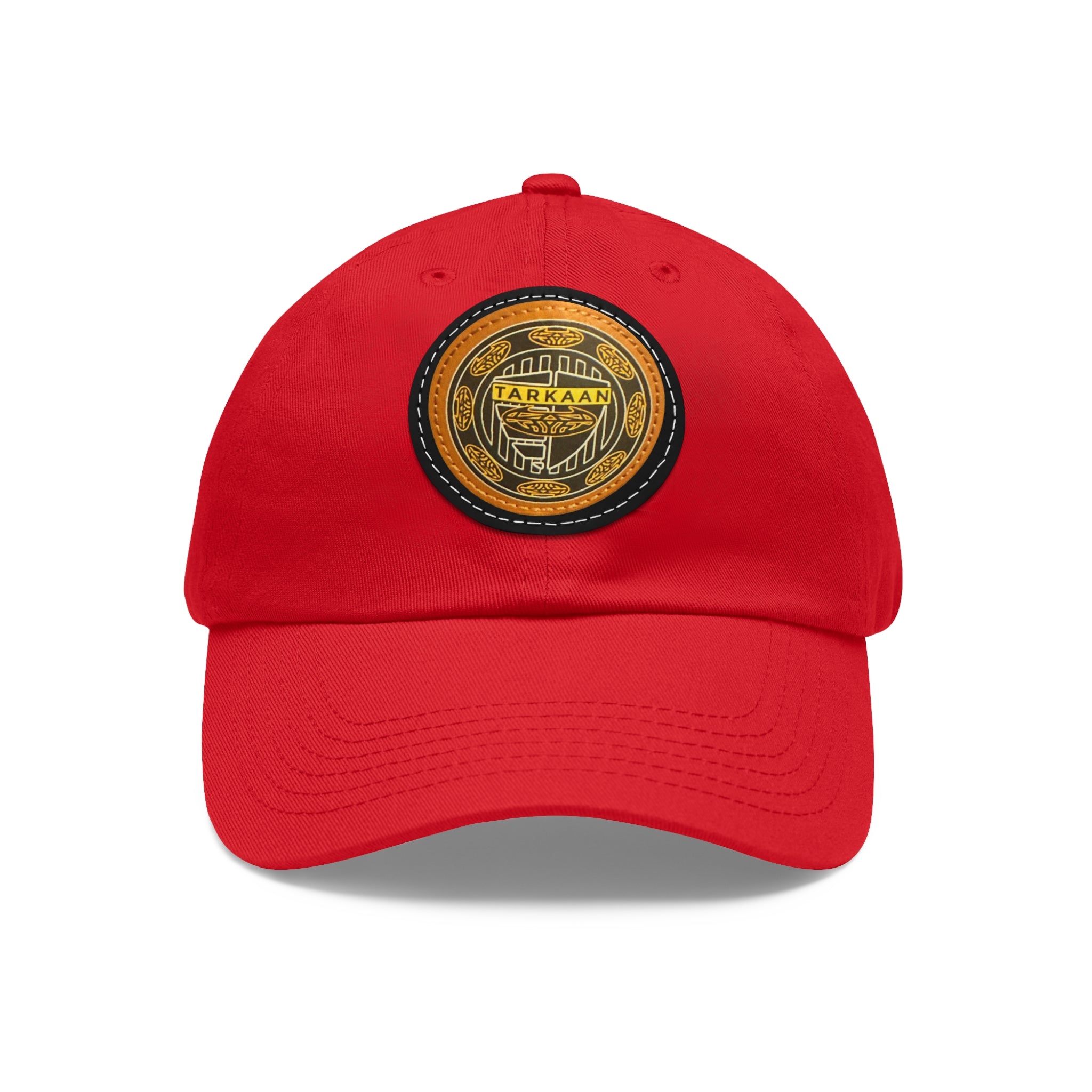 Vintage Leather Patch Dad Hat — Rustic 'Karka'an' Emblem Cap