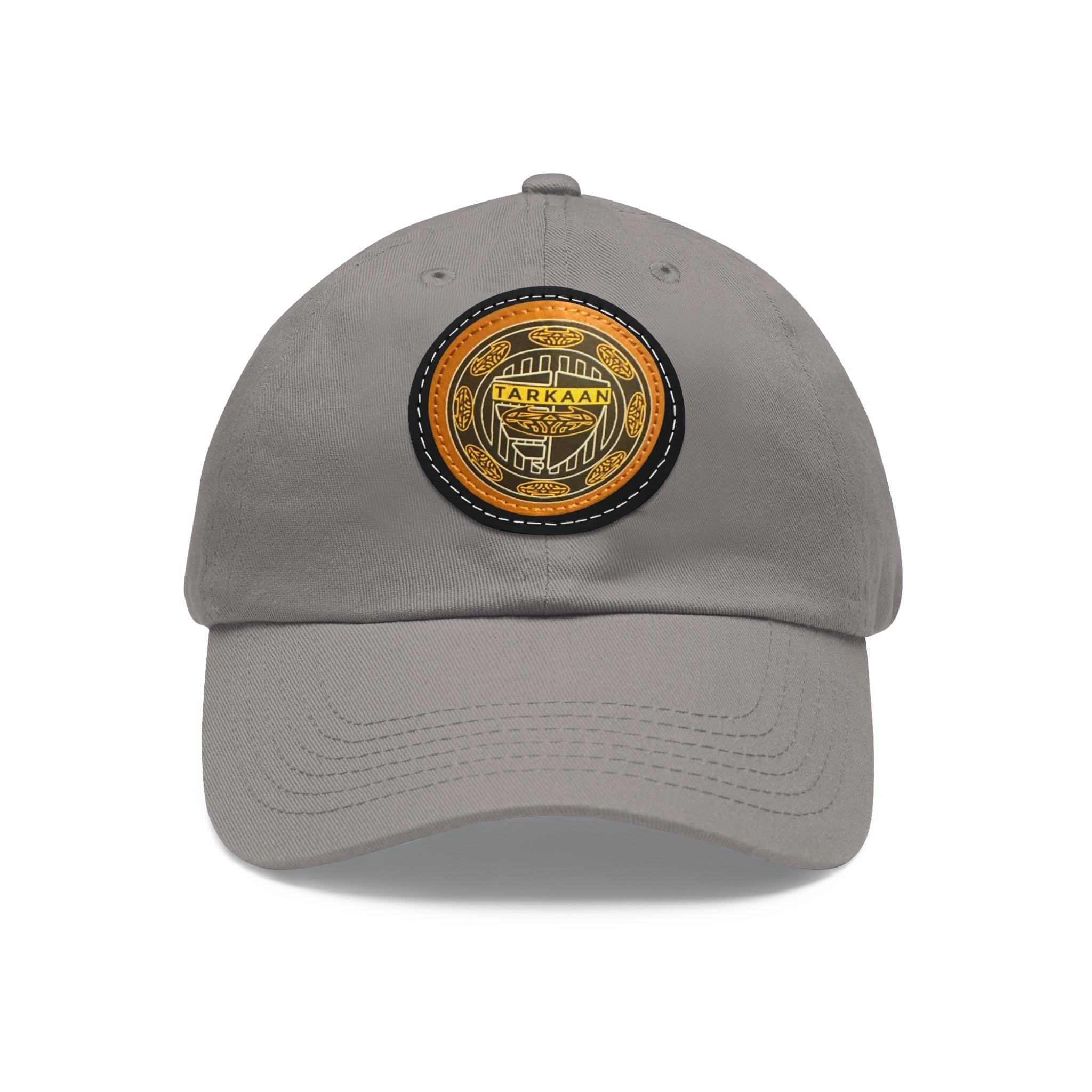 Vintage Leather Patch Dad Hat — Rustic 'Karka'an' Emblem Cap
