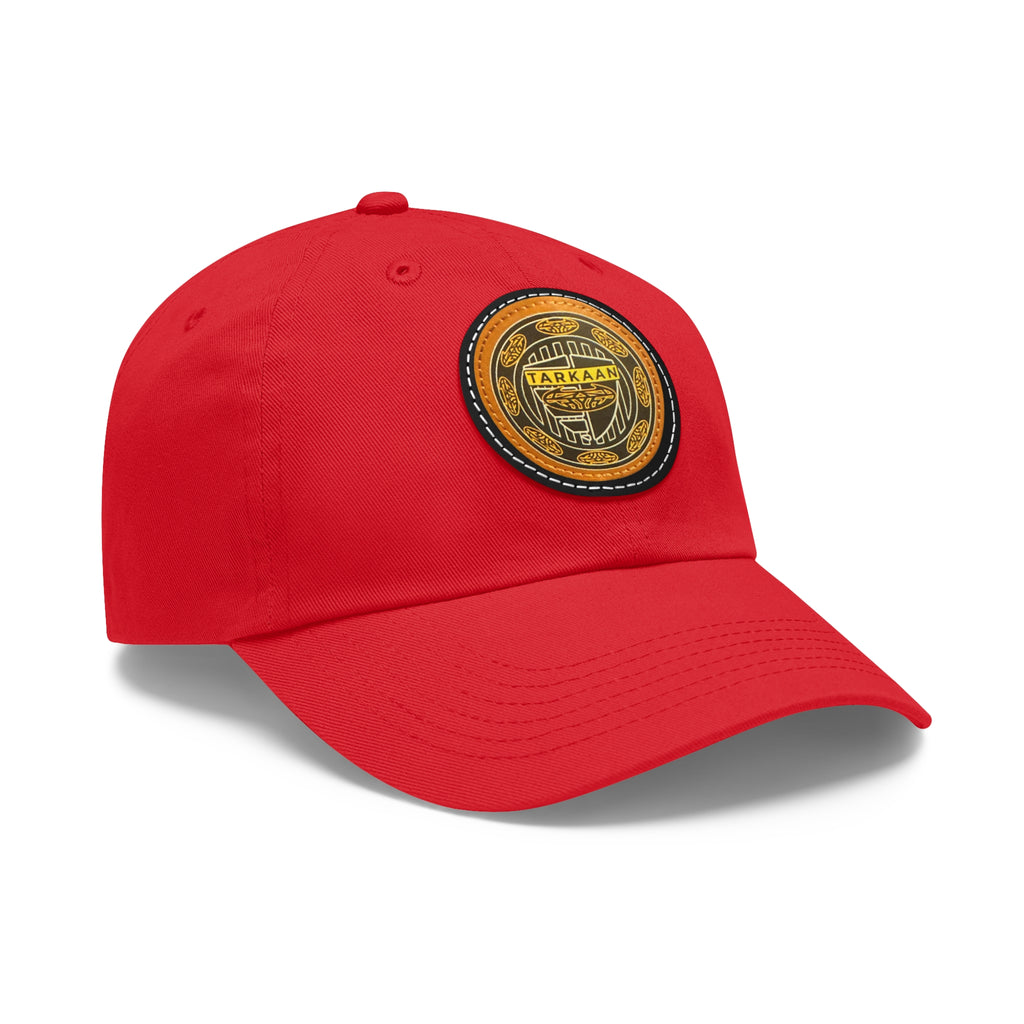 Vintage Leather Patch Dad Hat — Rustic 'Karka'an' Emblem Cap