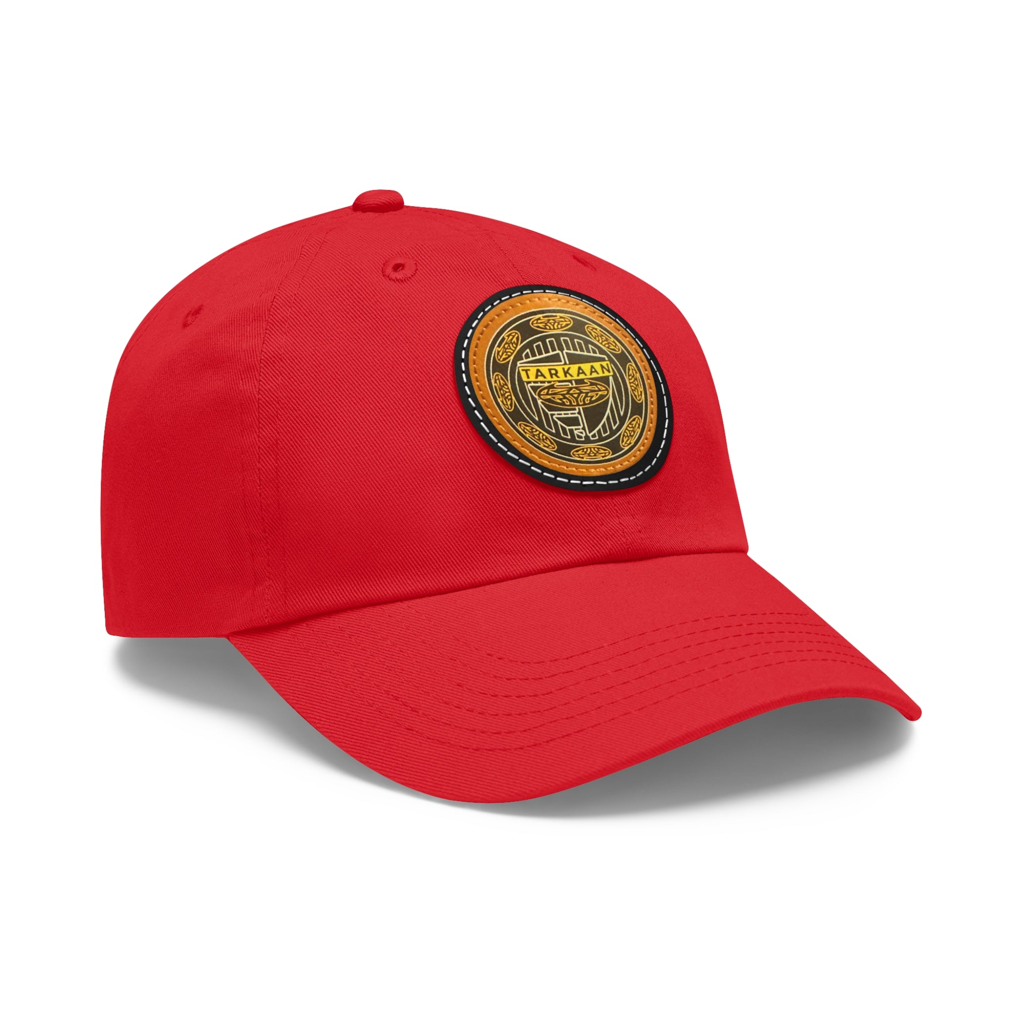 Vintage Leather Patch Dad Hat — Rustic 'Karka'an' Emblem Cap