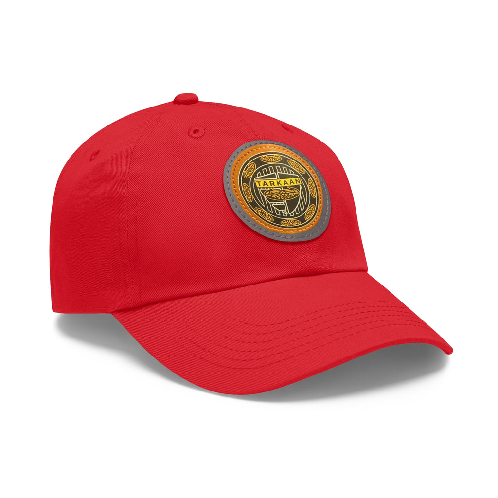 Vintage Leather Patch Dad Hat — Rustic 'Karka'an' Emblem Cap