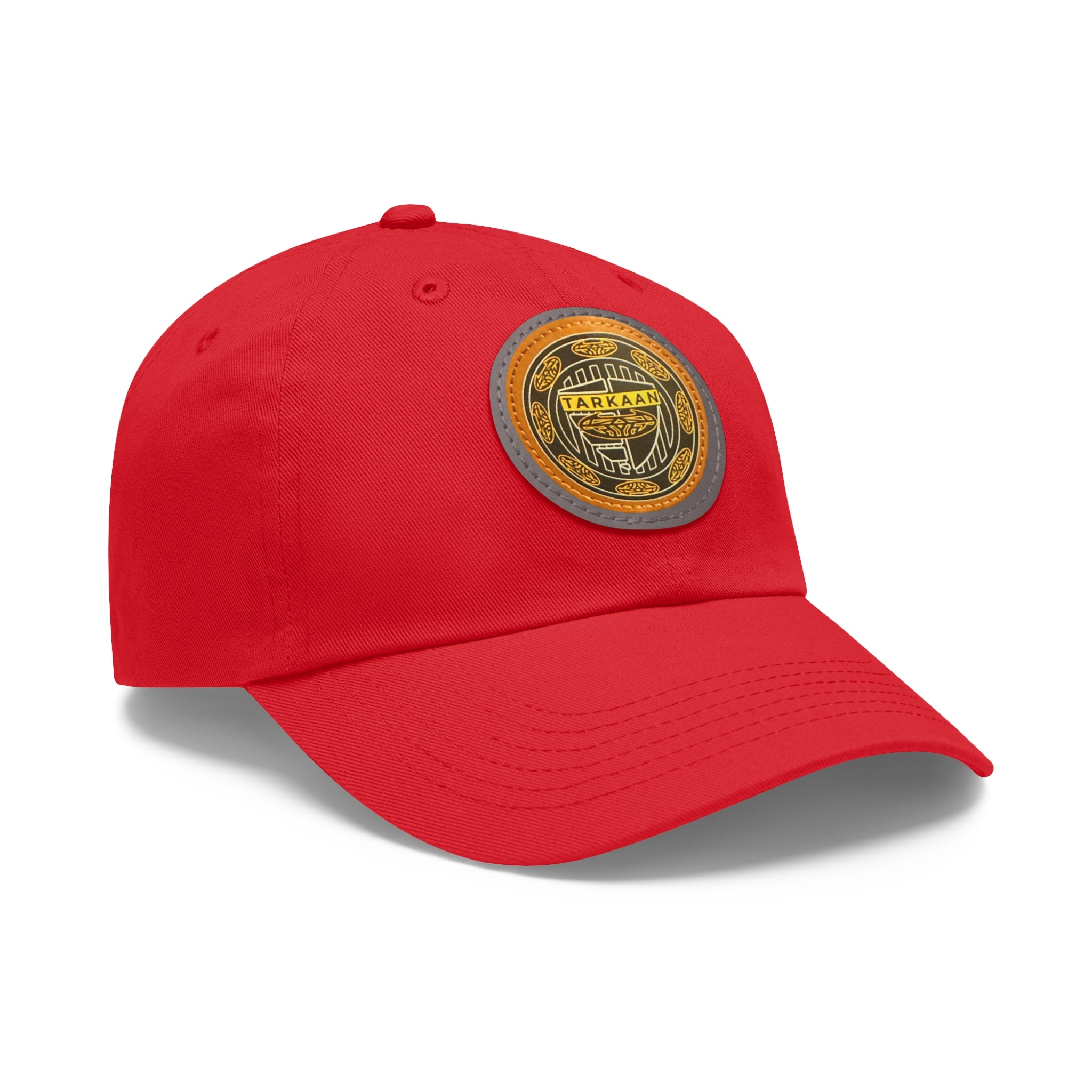 Vintage Leather Patch Dad Hat — Rustic 'Karka'an' Emblem Cap