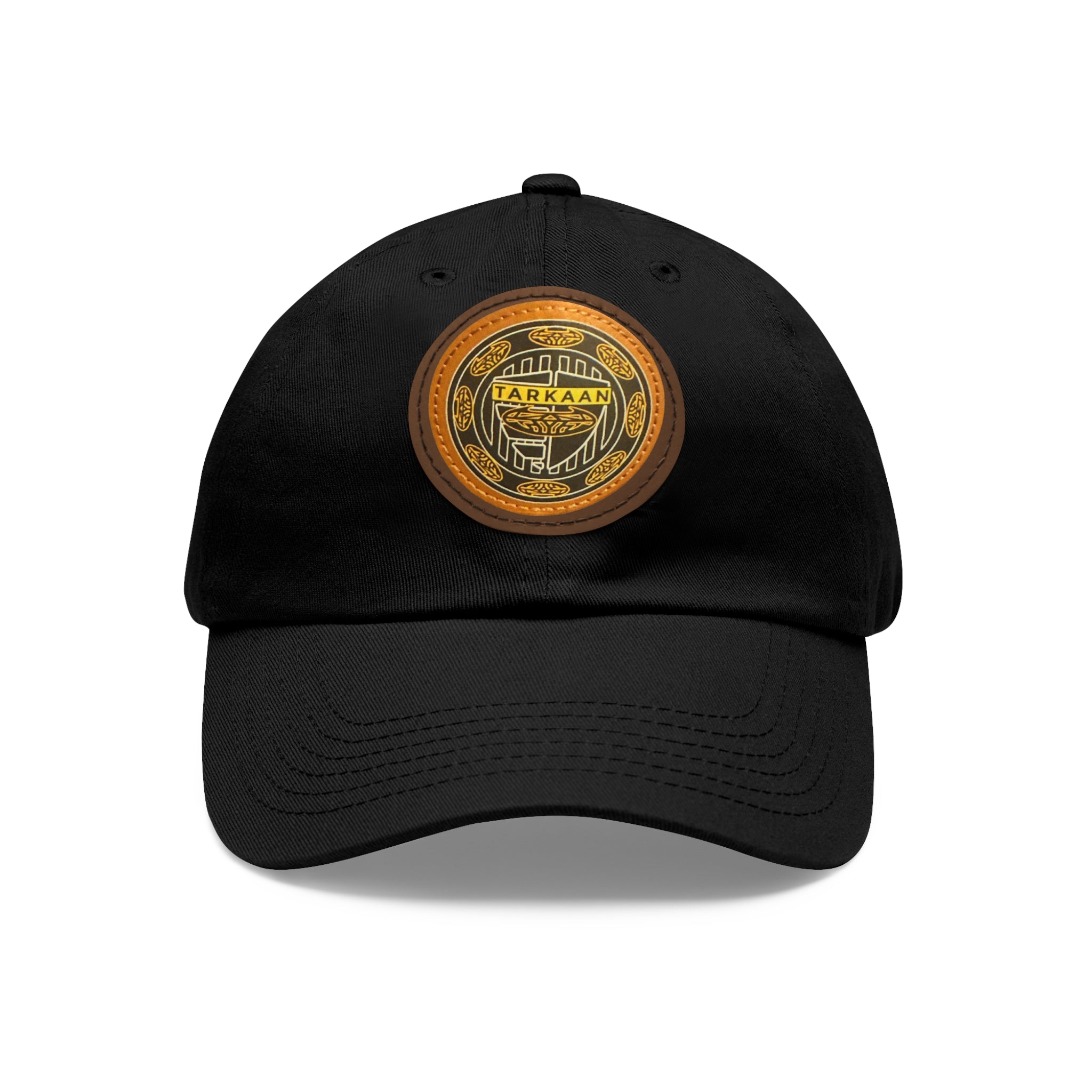 Vintage Leather Patch Dad Hat — Rustic 'Karka'an' Emblem Cap